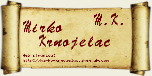 Mirko Krnojelac vizit kartica